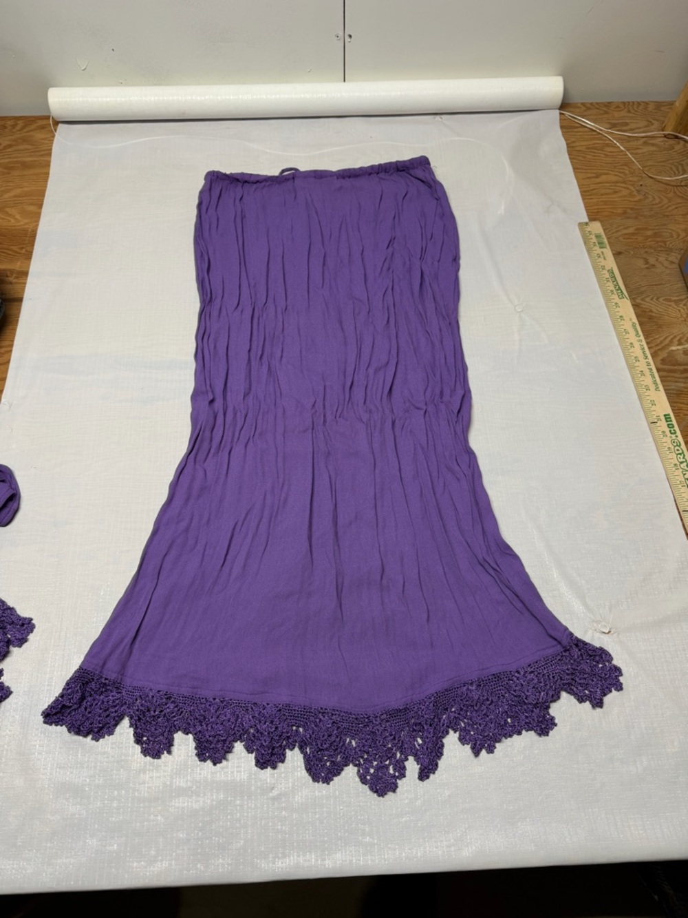 Sleeveless Purple Embroidered Mini Dress Set - Picture 7 of 10
